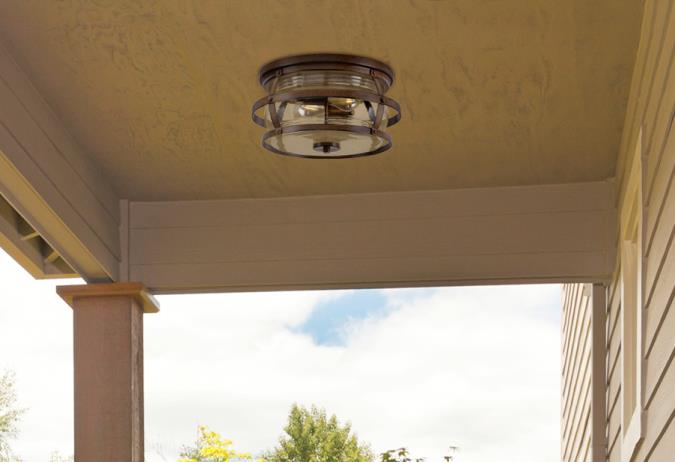 Vintage Hardware & Lighting - Craftsman Flush Mount Porch Light