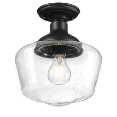 9-Inch, Scholar One-Light Outdoor Semi-Flush Mount Ceiling Fixture