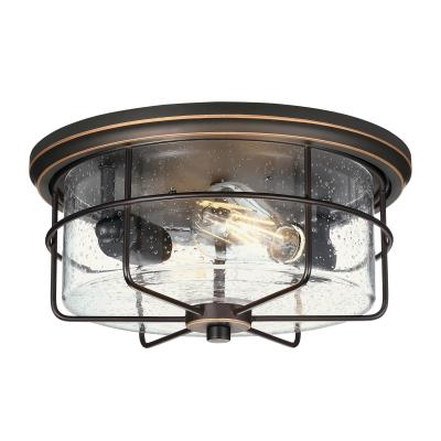 12-3/4-Inch, Rosella Two-Light Outdoor Flush Mount Ceiling Fixture