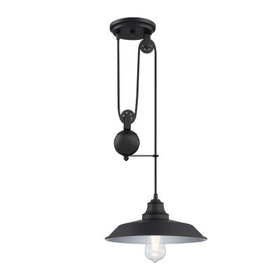 Iron Hill One-Light Indoor Pulley Pendant