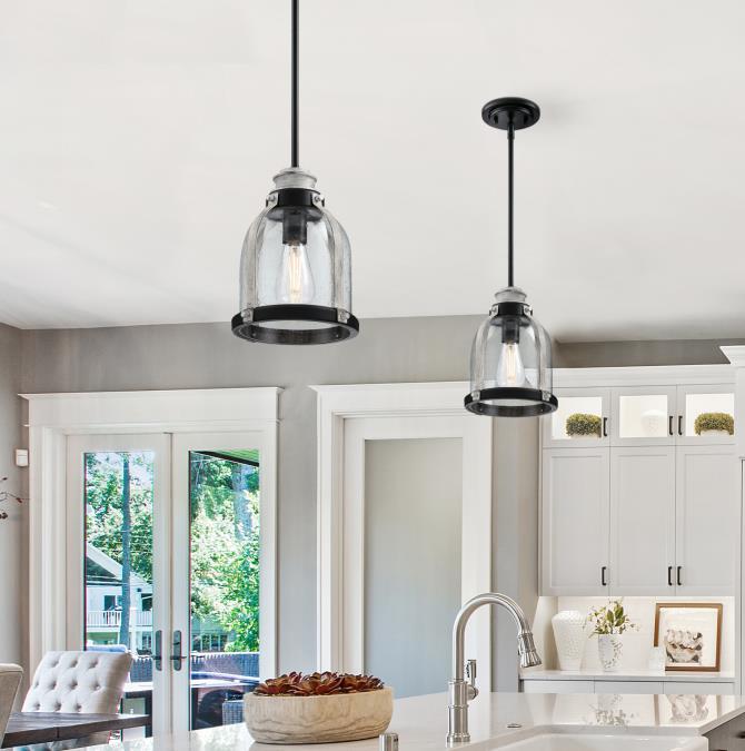 Westinghouse Lighting Cindy One-light Indoor Mini Pendant, Matte Black 