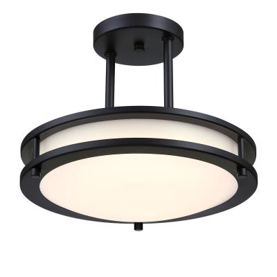 Lauderdale 12-Inch, 15-Watt LED Indoor Semi-Flush Mount Ceiling Fixture with Color Temperature Selection