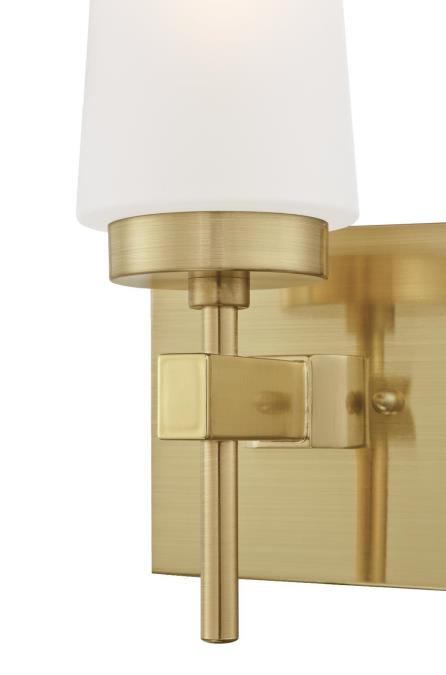 Westinghouse Chaddsford One-Light Indoor Wall Fixture, Champagne Brass Finish