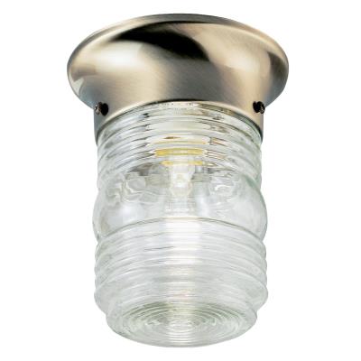 One-Light Outdoor Flush-Mount Ceiling Fixture