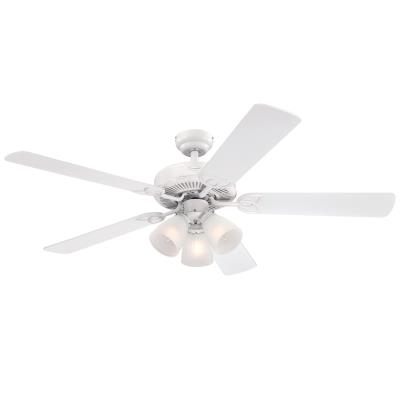 Vintage 52-Inch Indoor Ceiling Fan with Dimmable LED Light Fixture