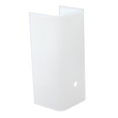 7-1/2-Inch White Channel Glass