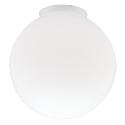 3-1/4-Inch Handblown Gloss White Glass Globe, 6-Pack