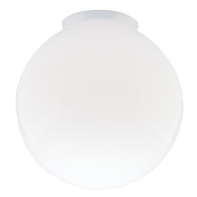 4-Inch Handblown Gloss White Glass Globe, 6-Pack